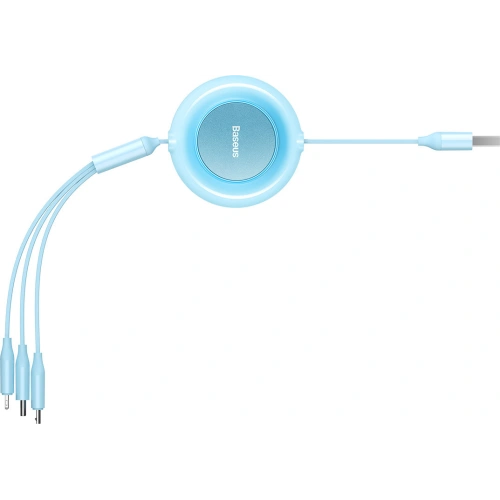 Kup Kabel Baseus Bright Mirror 2 3w1 USB-A - microUSB + Lightning + USB-C 3.5A 1.1m błękitny - BSU3383BLU - {ean13} - Sklep Home Screen