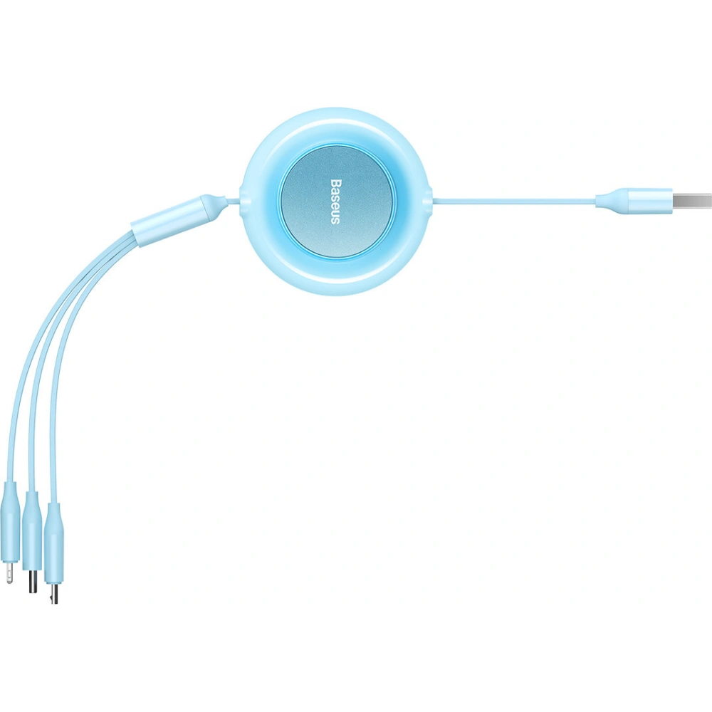 Kabel Baseus Bright Mirror 2 3w1 USB-A - microUSB + Lightning + USB-C 3.5A 1.1m błękitny