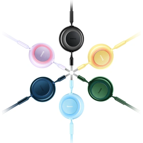 Kup Kabel Baseus Bright Mirror 2 3w1 USB-A - microUSB + Lightning + USB-C 3.5A 1.1m błękitny - BSU3383BLU - {ean13} - Sklep Home Screen