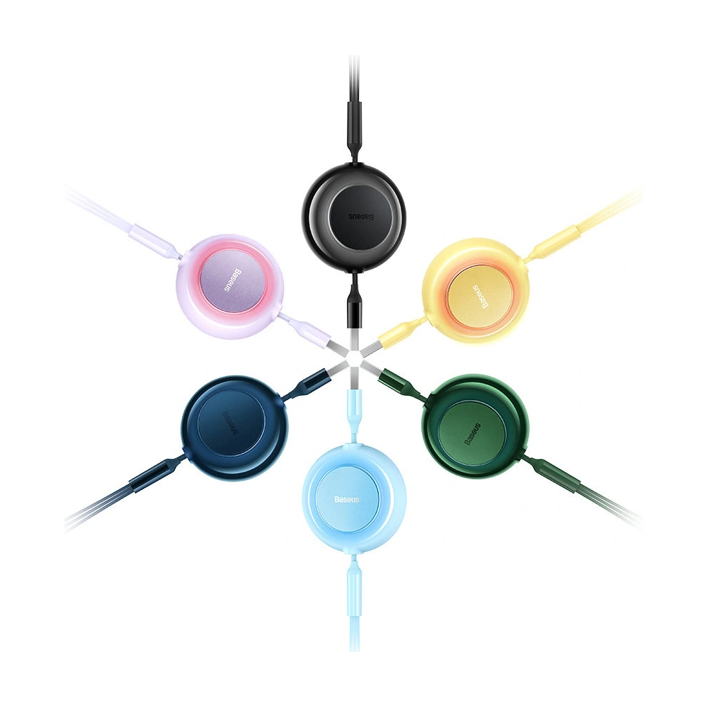 Kabel Baseus Bright Mirror 2 3w1 USB-A - microUSB + Lightning + USB-C 3.5A 1.1m błękitny