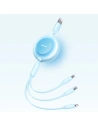 Kup Kabel Baseus Bright Mirror 2 3w1 USB-A - microUSB + Lightning + USB-C 3.5A 1.1m błękitny - BSU3383BLU - {ean13} - Sklep Home Screen