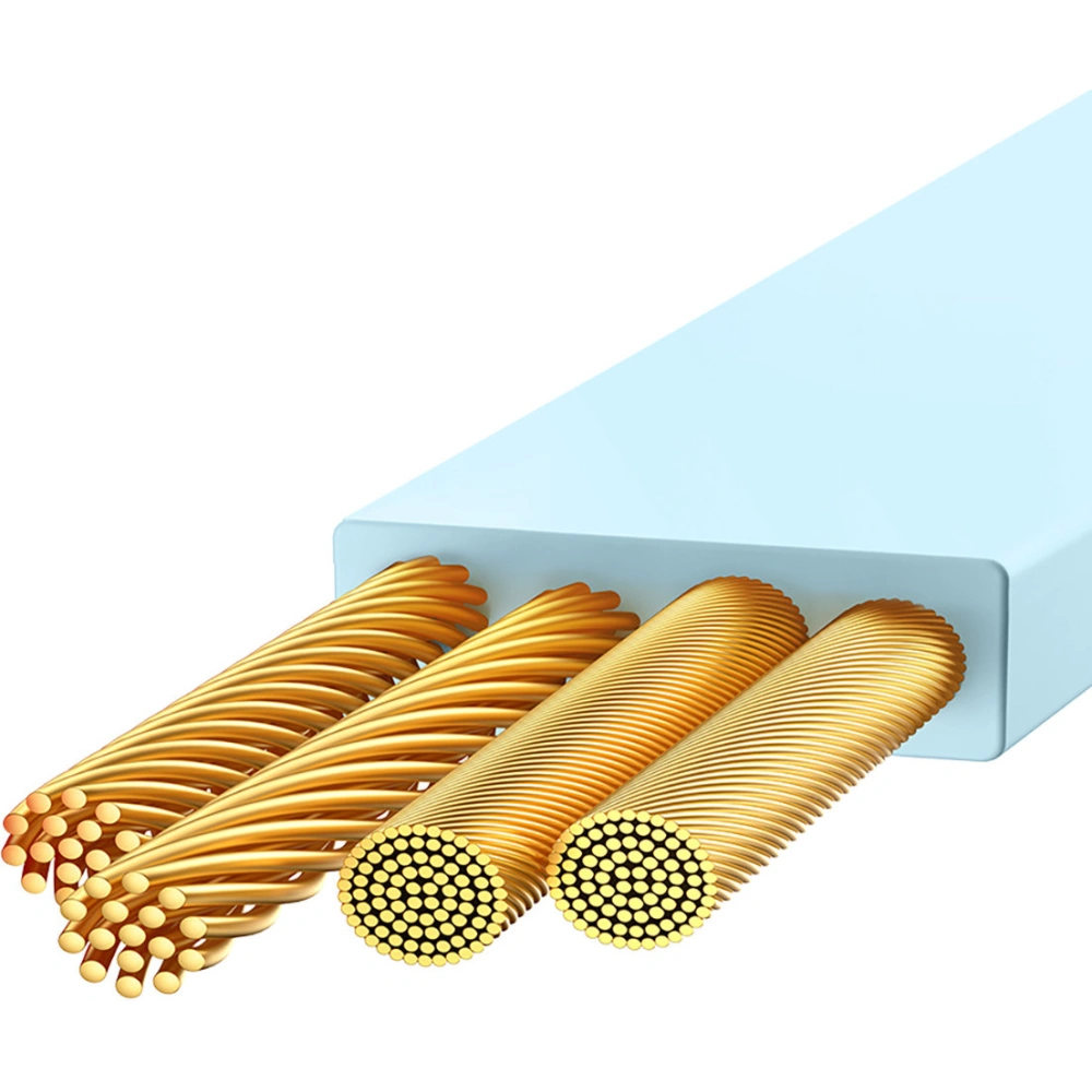 Kabel Baseus Bright Mirror 2 3w1 USB-A - microUSB + Lightning + USB-C 3.5A 1.1m błękitny