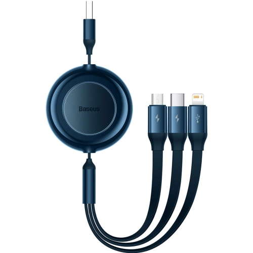 Kup Kabel Baseus Bright Mirror 2 3w1 USB-A - microUSB + Lightning + USB-C 3.5A 1.1m granátový - BSU3384NAV - {ean13} - Sklep Home Screen