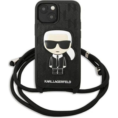Kup Etui Karl Lagerfeld KLHCP13SCMNIPK Apple iPhone 13 mini hardcase černý/black Leather Monogram Patch and Cord Iconik - KLD964BLK - {ean13} - Sklep Home Screen
