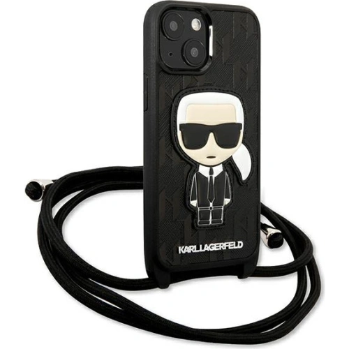 Kup Etui Karl Lagerfeld KLHCP13SCMNIPK Apple iPhone 13 mini hardcase černý/black Leather Monogram Patch and Cord Iconik - KLD964BLK - {ean13} - Sklep Home Screen