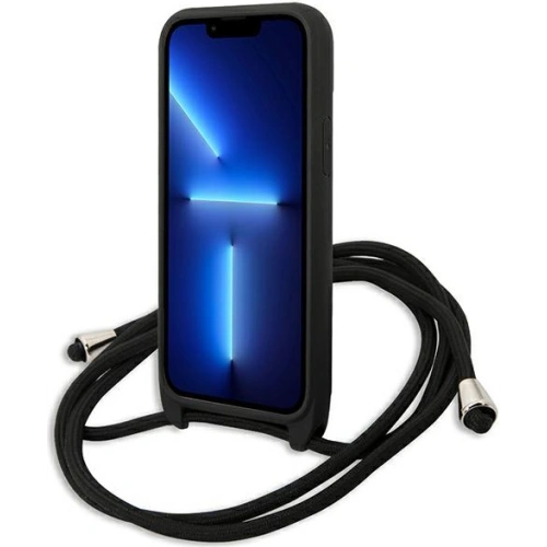 Buy Karl Lagerfeld KLHCP13SCMNIPK Apple iPhone 13 mini hardcase black Leather Monogram Patch and Cord Iconik - KLD964BLK - {ean13} - Home Screen Store Europe