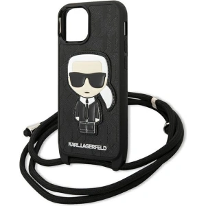 Kup Etui Karl Lagerfeld KLHCP13SCMNIPK Apple iPhone 13 mini hardcase negru/black Leather Monogram Patch and Cord Iconik - KLD964BLK - {ean13} - Sklep Home Screen