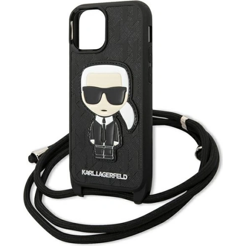 Kup Etui Karl Lagerfeld KLHCP13SCMNIPK Apple iPhone 13 mini hardcase černý/black Leather Monogram Patch and Cord Iconik - KLD964BLK - {ean13} - Sklep Home Screen