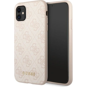Kup Etui Guess GUHCN61G4GFPI Apple iPhone 11 różowy/pink hard case 4G Metal Gold Logo - GUE1830PNK - {ean13} - Sklep Home Screen
