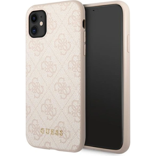 Kup Etui Guess GUHCN61G4GFPI Apple iPhone 11 rózsaszín/pink kemény tok 4G Fém Arany Logó - GUE1830PNK - {ean13} - Sklep Home Screen