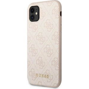 Kup Etui Guess GUHCN61G4GFPI Apple iPhone 11 rózsaszín/pink kemény tok 4G Fém Arany Logó - GUE1830PNK - {ean13} - Sklep Home Screen