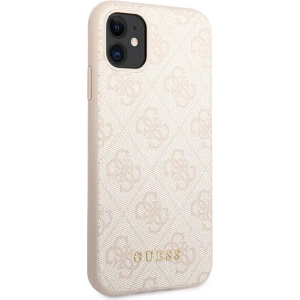 Kup Etui Guess GUHCN61G4GFPI Apple iPhone 11 rózsaszín/pink kemény tok 4G Fém Arany Logó - GUE1830PNK - {ean13} - Sklep Home Screen