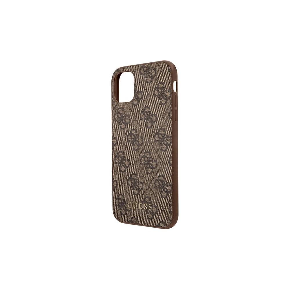 Etui Guess GUHCN65G4GFBR Apple iPhone 11 Pro Max brązowy/brown hard case 4G Metal Gold Logo