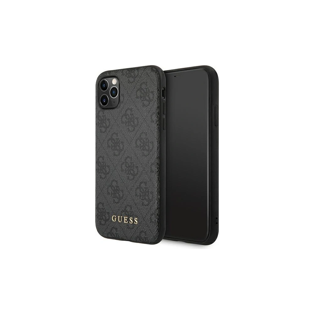 Etui Guess GUHCN65G4GFGR Apple iPhone 11 Pro Max szary/grey hard case 4G Metal Gold Logo