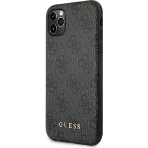 Buy Guess GUHCN65G4GFGR Apple iPhone 11 Pro Max grey hard case 4G Metal Gold Logo - GUE1832GRY - {ean13} - Home Screen Store Europe