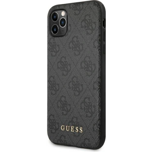 Buy Guess GUHCN65G4GFGR Apple iPhone 11 Pro Max grey hard case 4G Metal Gold Logo - GUE1832GRY - {ean13} - Home Screen Store Europe