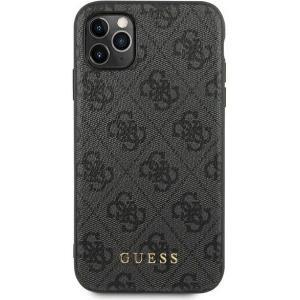 Buy Guess GUHCN65G4GFGR Apple iPhone 11 Pro Max grey hard case 4G Metal Gold Logo - GUE1832GRY - {ean13} - Home Screen Store Europe