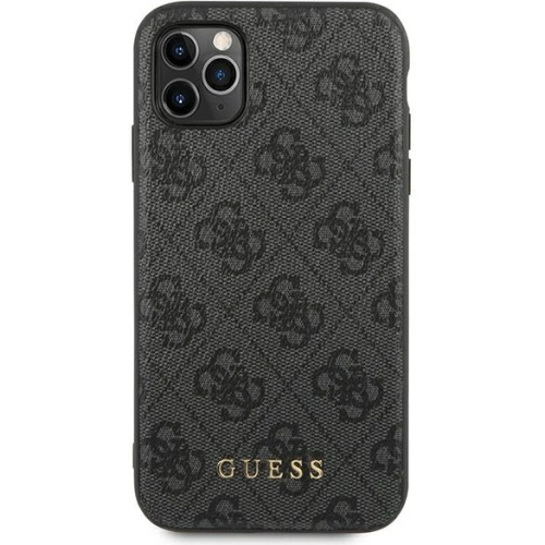 Buy Guess GUHCN65G4GFGR Apple iPhone 11 Pro Max grey hard case 4G Metal Gold Logo - GUE1832GRY - {ean13} - Home Screen Store Europe