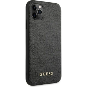 Buy Guess GUHCN65G4GFGR Apple iPhone 11 Pro Max grey hard case 4G Metal Gold Logo - GUE1832GRY - {ean13} - Home Screen Store Europe