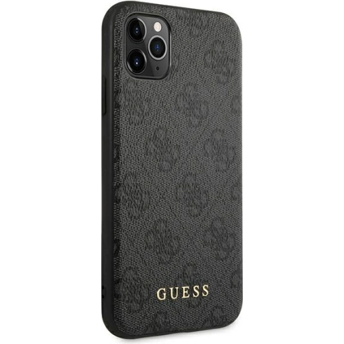 Kup Etui Guess GUHCN65G4GFGR Apple iPhone 11 Pro Max szary/grey hard case 4G Metal Gold Logo - GUE1832GRY - {ean13} - Sklep Home Screen