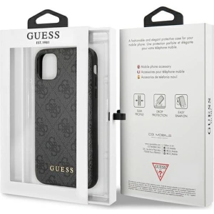 Buy Guess GUHCN65G4GFGR Apple iPhone 11 Pro Max grey hard case 4G Metal Gold Logo - GUE1832GRY - {ean13} - Home Screen Store Europe