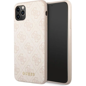 Buy Guess GUHCN65G4GFPI Apple iPhone 11 Pro Max pink hard case 4G Metal Gold Logo - GUE1833PNK - {ean13} - Home Screen Store Europe