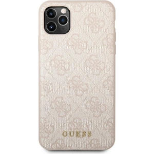 Buy Guess GUHCN65G4GFPI Apple iPhone 11 Pro Max pink hard case 4G Metal Gold Logo - GUE1833PNK - {ean13} - Home Screen Store Europe
