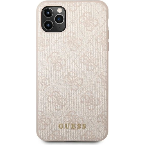 Buy Guess GUHCN65G4GFPI Apple iPhone 11 Pro Max pink hard case 4G Metal Gold Logo - GUE1833PNK - {ean13} - Home Screen Store Europe