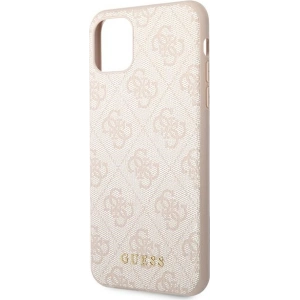 Buy Guess GUHCN65G4GFPI Apple iPhone 11 Pro Max pink hard case 4G Metal Gold Logo - GUE1833PNK - {ean13} - Home Screen Store Europe