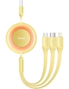 Buy Baseus Bright Mirror 2 3in1 USB-A - microUSB + Lightning + USB-C 3.5A 1.1m yellow - BSU3385YEL - {ean13} - Home Screen Store Europe