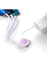 Kup Kabel Baseus Bright Mirror 2 3w1 USB-A - microUSB + Lightning + USB-C 3.5A 1.1m fioletowy - BSU3386PRP - {ean13} - Sklep Home Screen