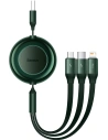 Kup Kabel Baseus Bright Mirror 2 3w1 USB-A - microUSB + Lightning + USB-C 3.5A 1.1m zielony - BSU3387GRN - {ean13} - Sklep Home Screen