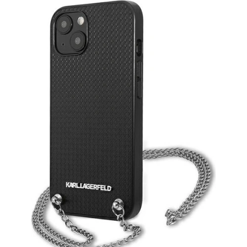 Kup Etui Karl Lagerfeld KLHCP13SPMK Apple iPhone 13 mini hardcase černý/black Leather Textured and Chain - KLD966BLK - {ean13} - Sklep Home Screen