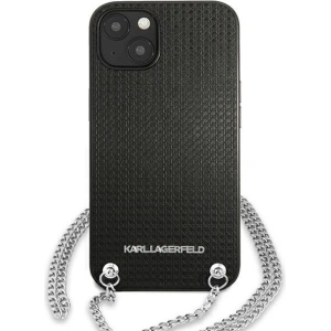 Kup Etui Karl Lagerfeld KLHCP13SPMK Apple iPhone 13 mini hardcase negru/black Piele texturată și lanț - KLD966BLK - {ean13} - Sklep Home Screen