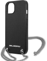 Kup Etui Karl Lagerfeld KLHCP13SPMK Apple iPhone 13 mini hardcase černý/black Leather Textured and Chain - KLD966BLK - {ean13} - Sklep Home Screen
