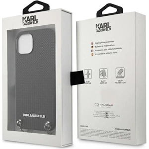 Kup Etui Karl Lagerfeld KLHCP13SPMK Apple iPhone 13 mini hardcase negru/black Piele texturată și lanț - KLD966BLK - {ean13} - Sklep Home Screen