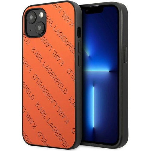 Kup Etui Karl Lagerfeld KLHCP13SPTLO Apple iPhone 13 mini hardcase narancssárga/orange Perforated Allover - KLD967ORG - {ean13} - Sklep Home Screen
