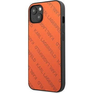 Kup Hülle Karl Lagerfeld KLHCP13SPTLO Apple iPhone 13 mini Hartschale orange/orange Perforated Allover - KLD967ORG - {ean13} - Sklep Home Screen