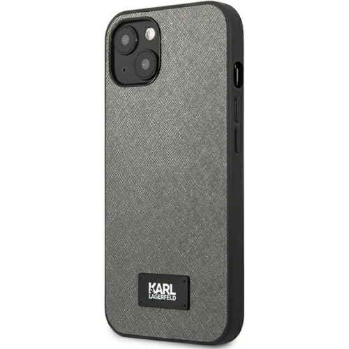 Kup Etui Karl Lagerfeld KLHCP13SSFMP2DG Apple iPhone 13 mini hardcase srebrny/silver Saffiano Plaque - KLD968SLV - {ean13} - Sklep Home Screen
