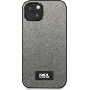 Kup Hülle Karl Lagerfeld KLHCP13SSFMP2DG Apple iPhone 13 mini Hardcase silber/Silver Saffiano Plaque - KLD968SLV - {ean13} - Sklep Home Screen