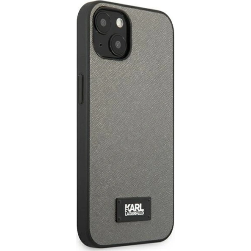 Kup Etui Karl Lagerfeld KLHCP13SSFMP2DG Apple iPhone 13 mini hardcase srebrny/silver Saffiano Plaque - KLD968SLV - {ean13} - Sklep Home Screen