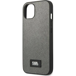 Kup Etui Karl Lagerfeld KLHCP13SSFMP2DG Apple iPhone 13 mini hardcase argintiu/silver Saffiano Plaque - KLD968SLV - {ean13} - Sklep Home Screen