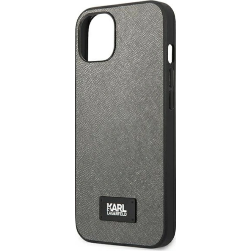 Kup Etui Karl Lagerfeld KLHCP13SSFMP2DG Apple iPhone 13 mini hardcase argintiu/silver Saffiano Plaque - KLD968SLV - {ean13} - Sklep Home Screen