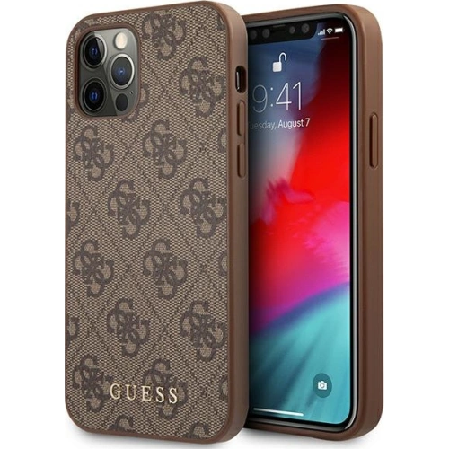 Kup Etui Guess GUHCP12LG4GFBR Apple iPhone 12 Pro Max barna/brown kemény tok 4G Metal Gold Logo - GUE1835BR - {ean13} - Sklep Home Screen