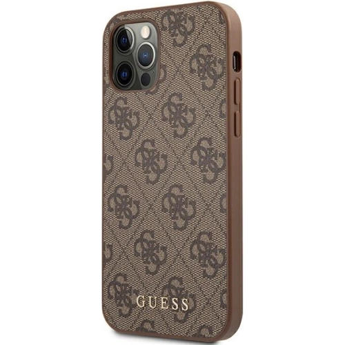 Kup Etui Guess GUHCP12LG4GFBR Apple iPhone 12 Pro Max brązowy/brown hard case 4G Metal Gold Logo - GUE1835BR - {ean13} - Sklep Home Screen