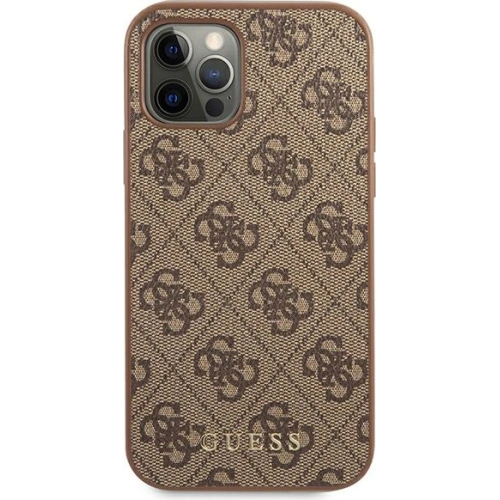 Kup Etui Guess GUHCP12LG4GFBR Apple iPhone 12 Pro Max brązowy/brown hard case 4G Metal Gold Logo - GUE1835BR - {ean13} - Sklep Home Screen