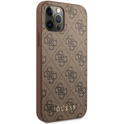 Kup Etui Guess GUHCP12LG4GFBR Apple iPhone 12 Pro Max brązowy/brown hard case 4G Metal Gold Logo - GUE1835BR - {ean13} - Sklep Home Screen