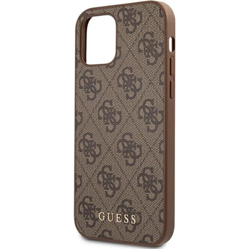 Kup Etui Guess GUHCP12LG4GFBR Apple iPhone 12 Pro Max brązowy/brown hard case 4G Metal Gold Logo - GUE1835BR - {ean13} - Sklep Home Screen