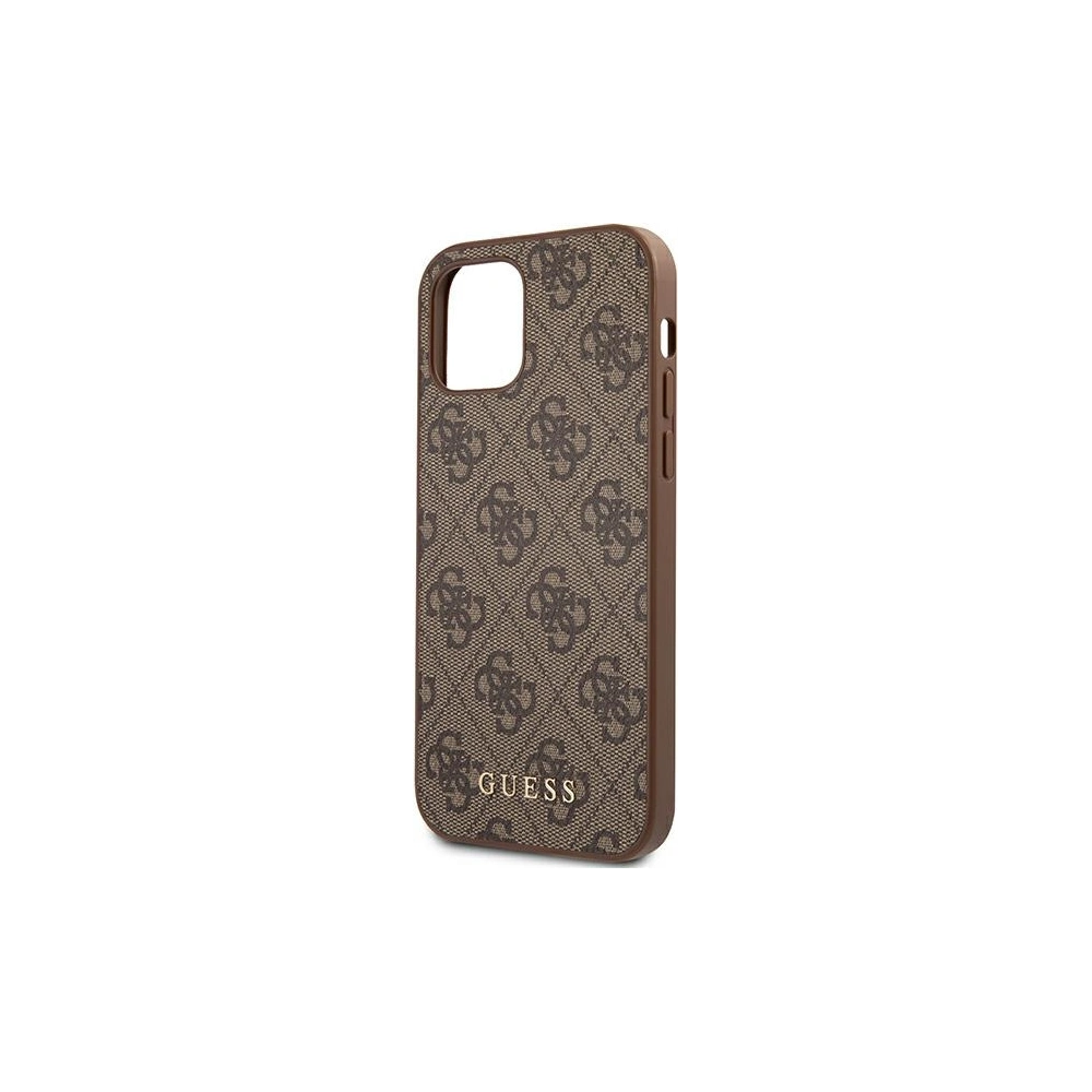 Etui Guess GUHCP12LG4GFBR Apple iPhone 12 Pro Max brązowy/brown hard case 4G Metal Gold Logo