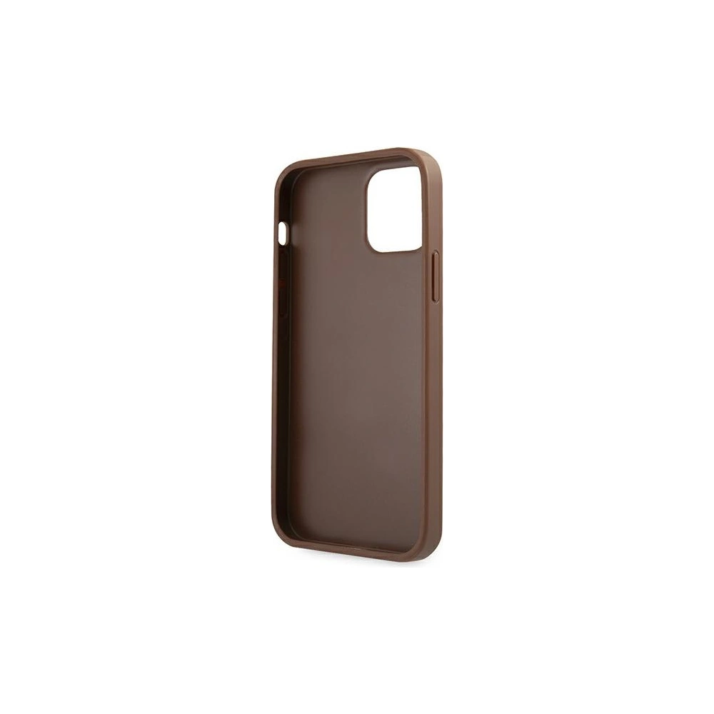 Etui Guess GUHCP12LG4GFBR Apple iPhone 12 Pro Max brązowy/brown hard case 4G Metal Gold Logo